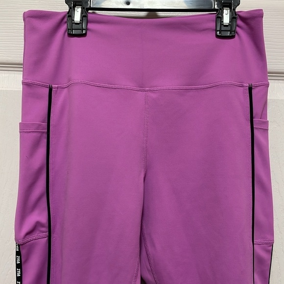 ZYIA |Active |Bright Lilac|Piping |Pocket Light n Tight|Crop |Legging |Size 8-10 - Picture 3 of 16